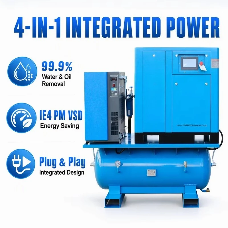 Stationary 20HP/15Kw Energy-Efficient Scroll Screw Air Compressor 10 Bar 2.0M3/min 70.6cfm Air Cooled CE Certified Pump/Motor