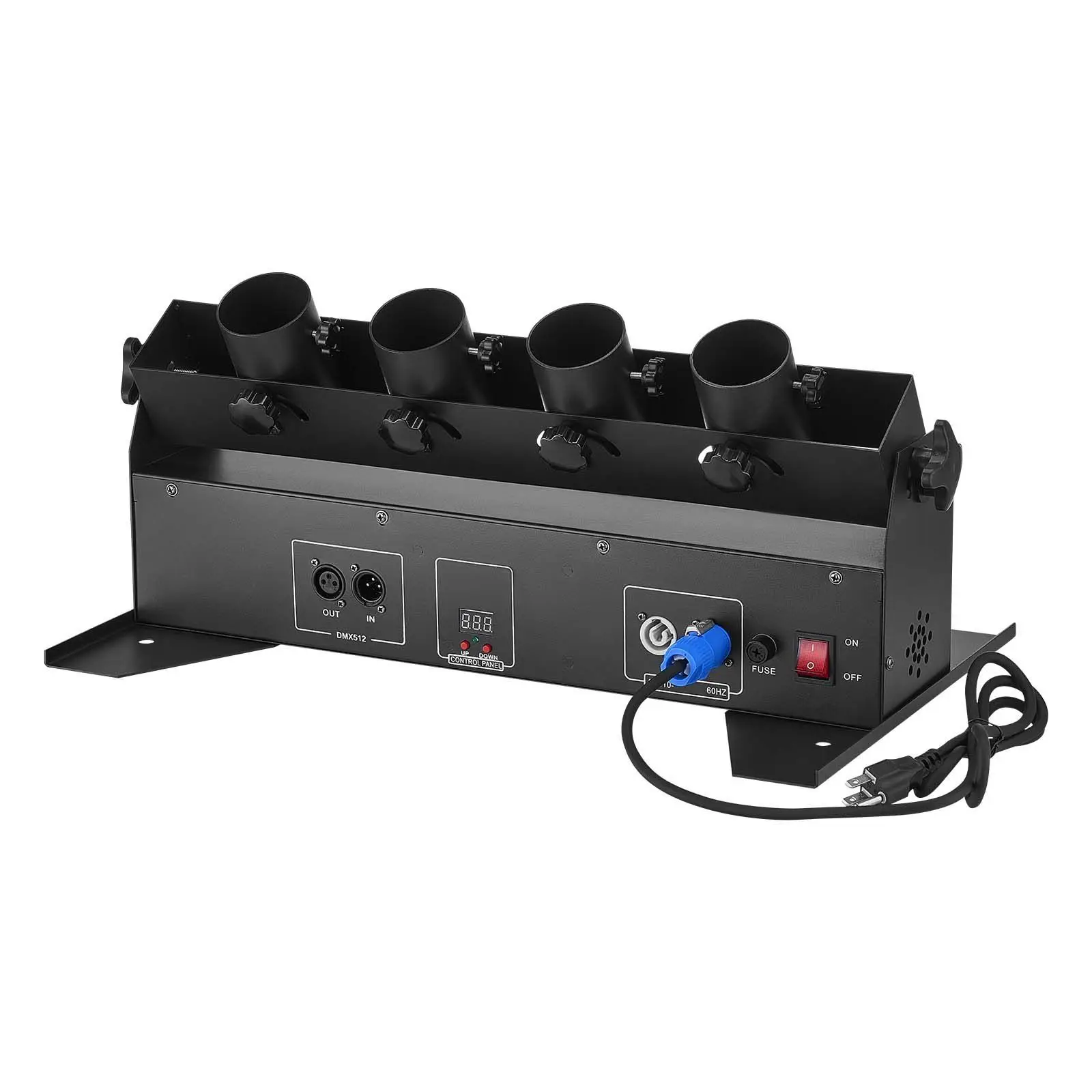 High Output Electric Confetti Cannon Machine Portable 4-Shot Confetti Launcher DMX512 Manual Remote Control Model Parties