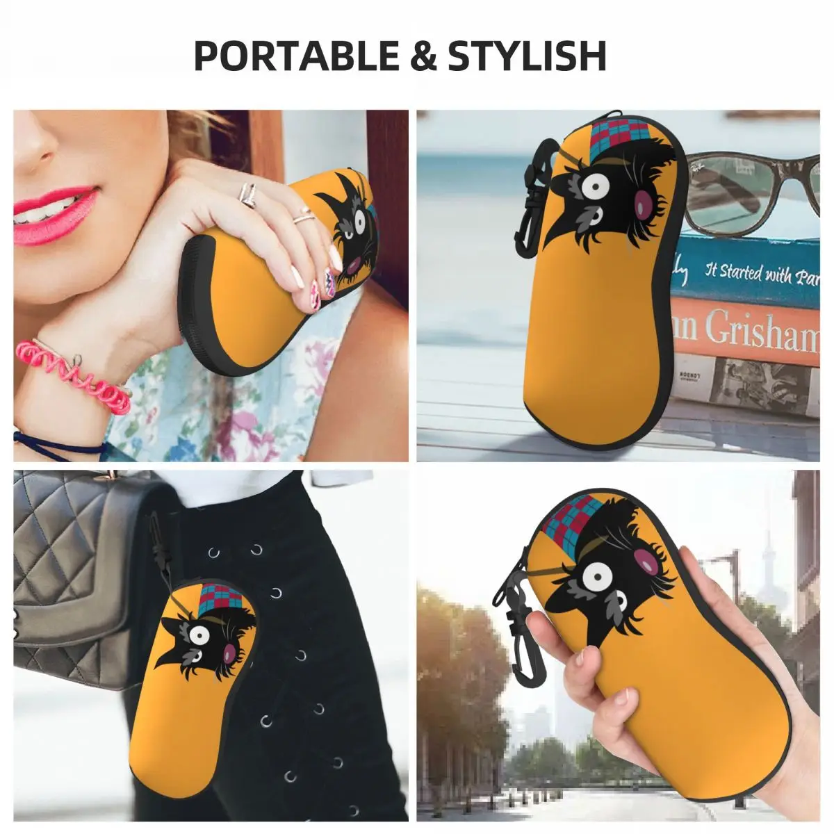 Scottie Eye Shell Eyeglasses Case Women Men Cute Cartoon Dog Scottish Terrier Glasses Case Sunglasses Box Pouch