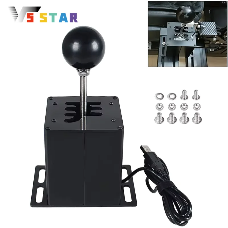 

B09J4B7DTK B089SQCGWJ High Quality PC USB H Gear Shifter Sim Racing Game For Logitech G29 G27 G25 G920 Black White HB-1014