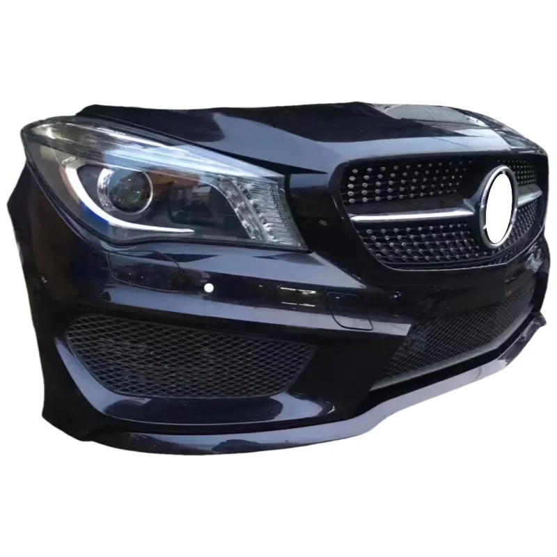 High Quality Front Bumper Assembly Radiator Headlights Bolt-On Installation Universal Fitment for CLA45