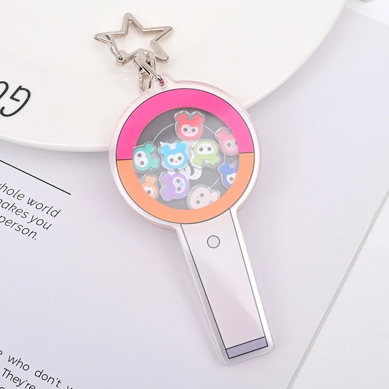 Beliebte Mädchen Gruppe Idol Cartoon Licht Stick Acryl Schlüsselbund Brief Logo SchlüsselringMomo Sana Mina Tasche Anhänger Fans Geschenk Großhandel