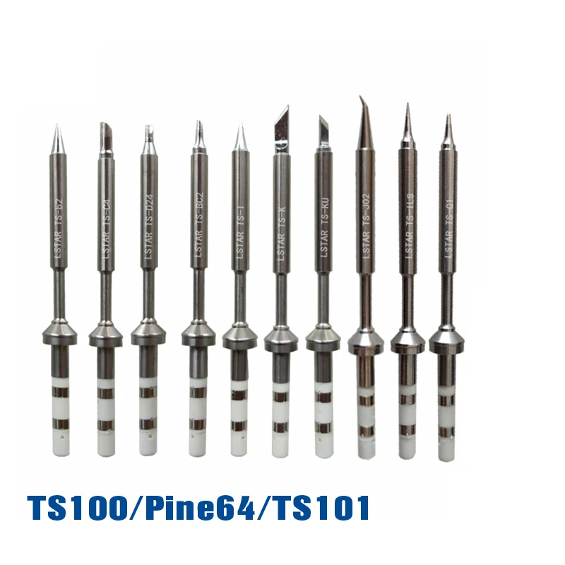 TS100/Pine64/TS101 Mini Smart Electric Soldering Iron Replacement Various Models Of Tip K KU I D24 BC2 C4 C1 JL02 Various Models