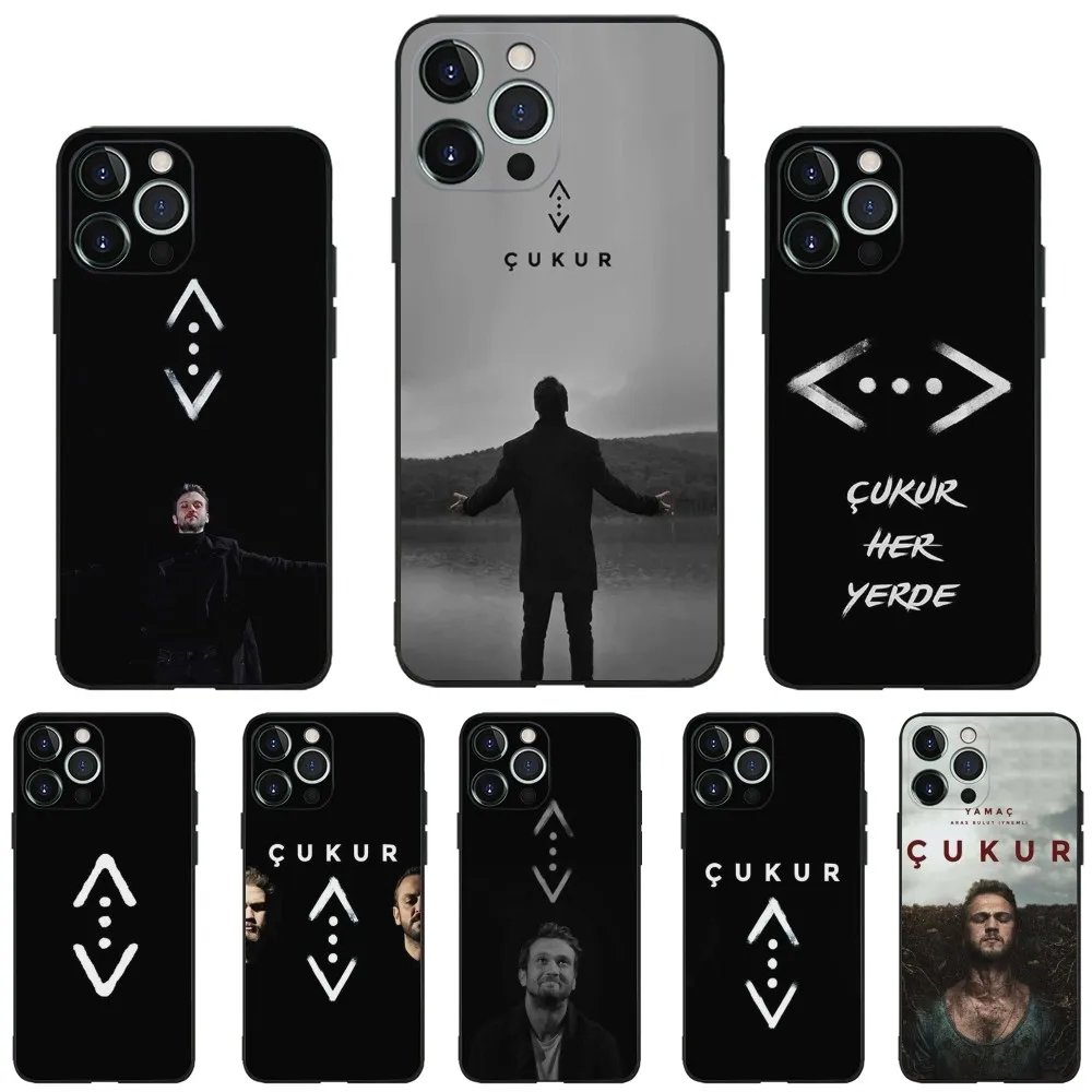 TV C-Cukur Phone Case Phone Case for Apple iPhone, 13, 14,13,12,11,XS,XR,X,8,7,Pro,Max,Plus, Mini Silicone Cover, Black