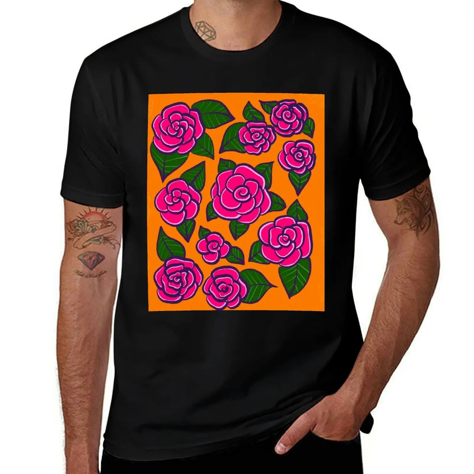 

shirts T-Shirt for shirt shirts graphic quality Buds man t high t t cotton plain man Rose