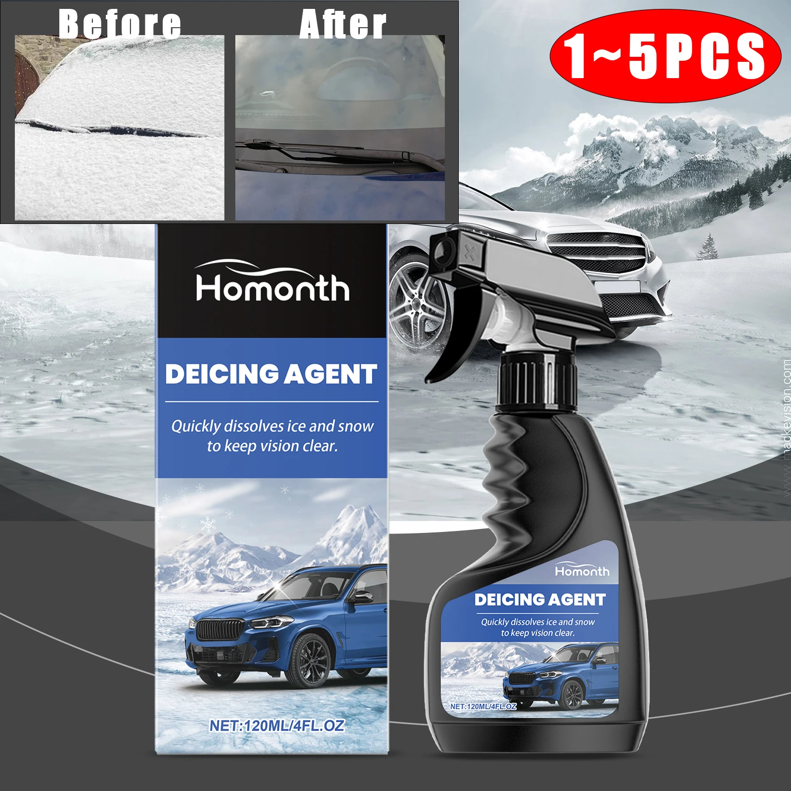 

Спрей для защиты лобового стекла автомобиля, антифрижератор для лобового стекла, спрей для удаления льда, 60 мл, зимний спрей для деформации окон автомобиля, аксессуары