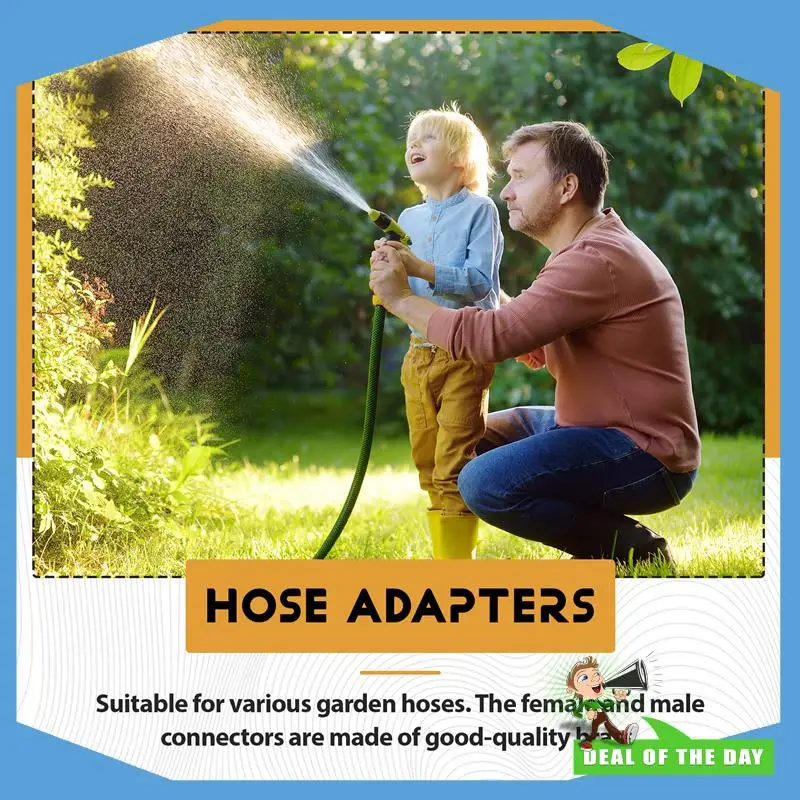 24-Hour Delivery Garden Hose Quick Connector Solid Brass,3/4 Inch GHT Thread Fitting No-Leak Water Hose Female And Male Adapter