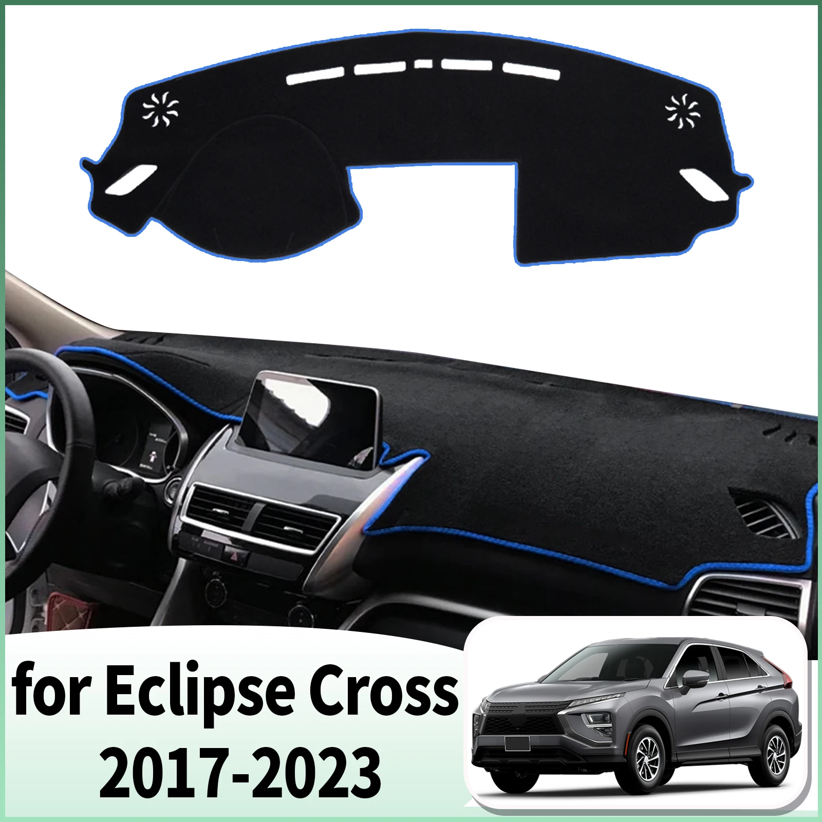 

fit for Mitsubishi Eclipse Cross 2017 2018-2023 Car Dashmat Accessories Dashboard Cover Pad DashMat Sunshade Protective Carpet