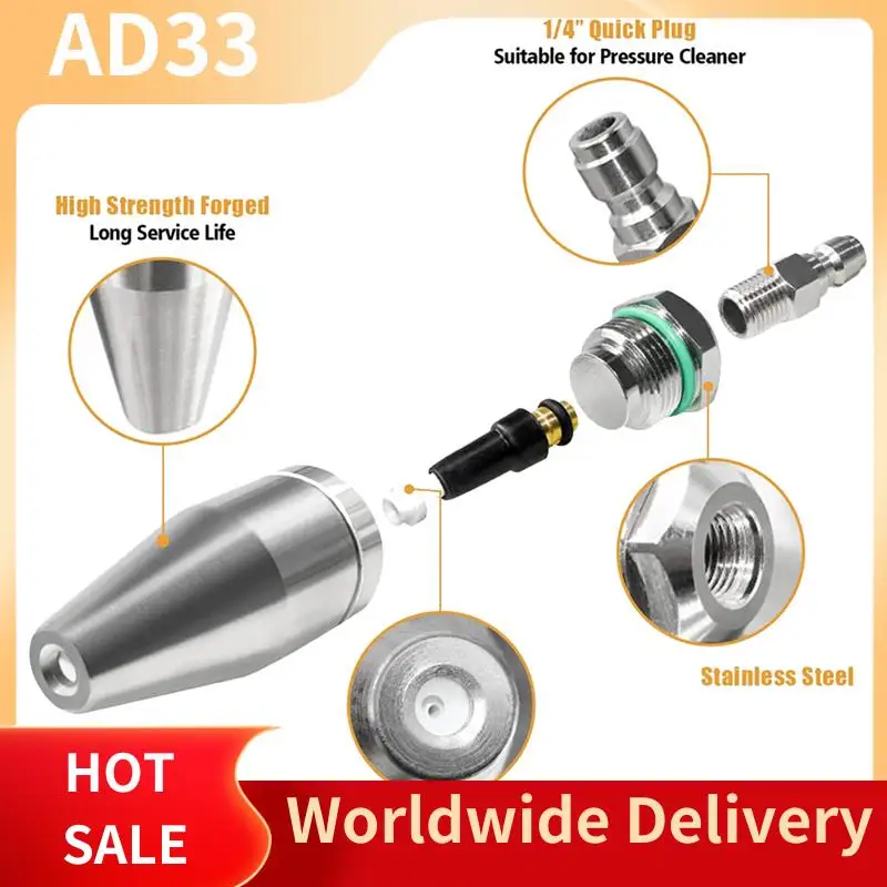 

Top Deals 1 Pcs Turbo Nozzle High Pressure Nozzle For Hot And Cold Water Rotating Nozzle 1/4 Inch Quick Connect Orifice