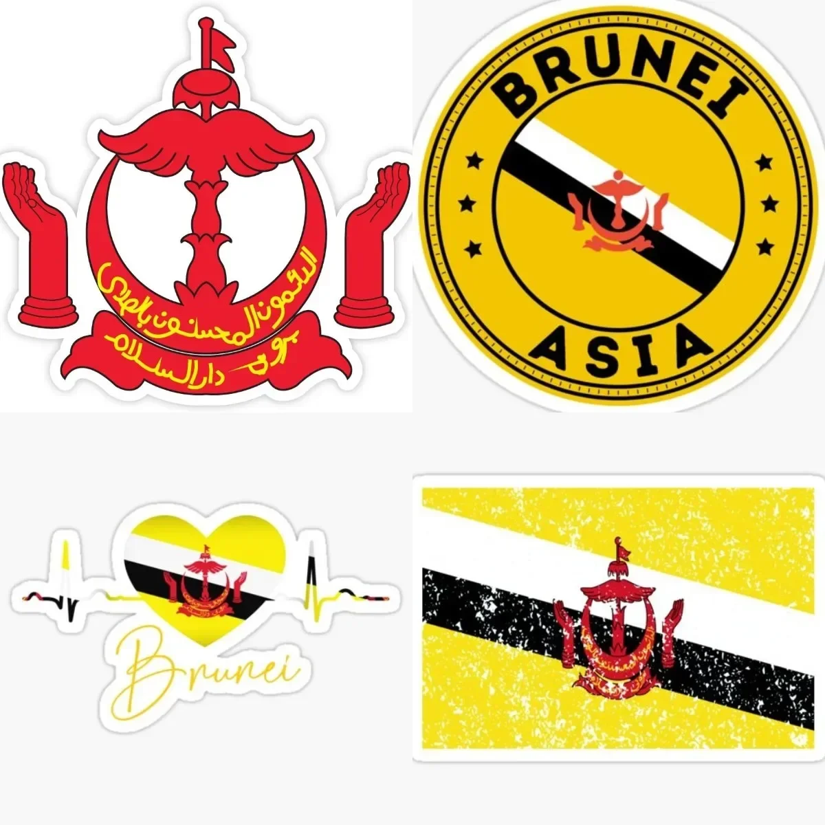 

Brunei Flag Sticker Decal Oval Flag Vinyl Country Caravan Motorcycles Auto Waterproof Trunk Personality Assesories