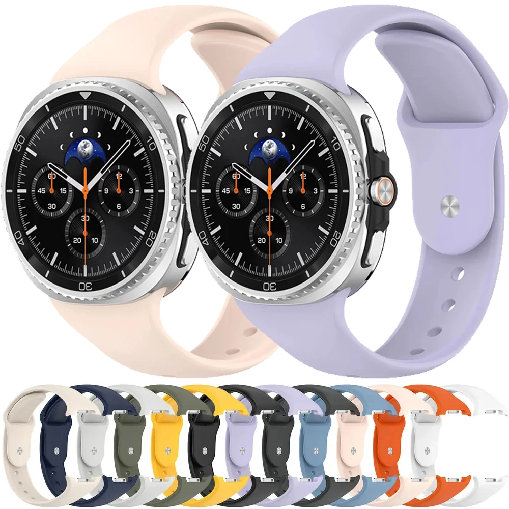Kein Lückenlassen lassen sichende Silikonarmbänder für Samsung Galaxy Watch 8 40/44 mm anpassen. Atmungsaktives, bequemes Armband. Galaxy Watch 8 Classic 46 mm Uhrenarmband