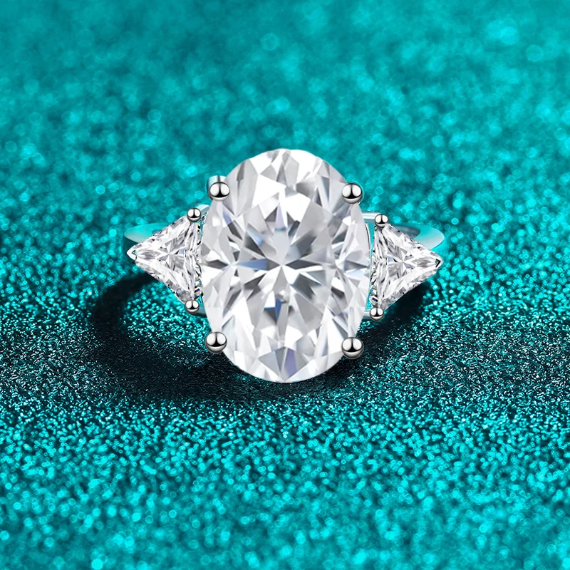 NeeTim 9cttw Moissanite Rings for Women Wedding Luxury Lab Diamond S925 Sterling Silver with 18k Gold Plated Ring Jewelry