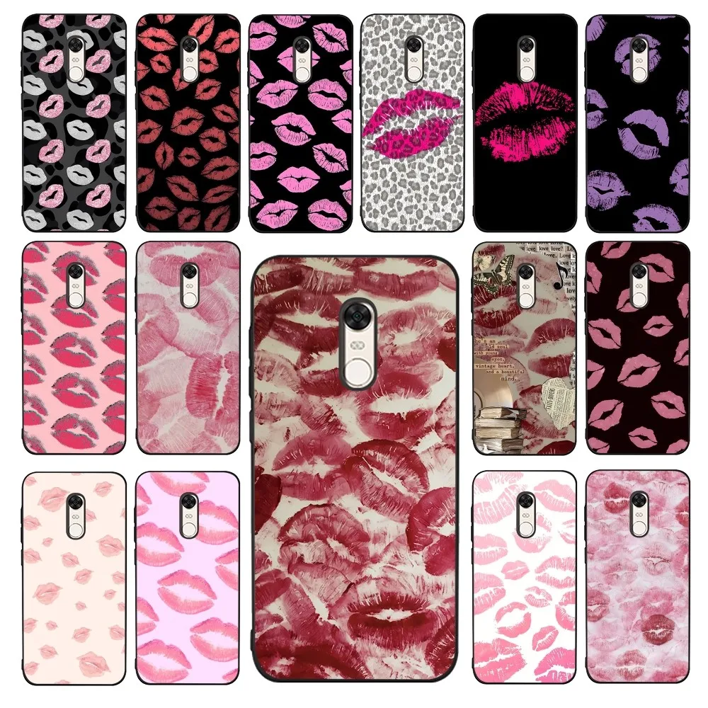 

Sexy Girl Red Lips Kiss Phone Case For Redmi 5 6 7 8 9 10 Plus Pro 6 7 8 9 A GO K20 K30 K40 Pro Plus F3 Fundas