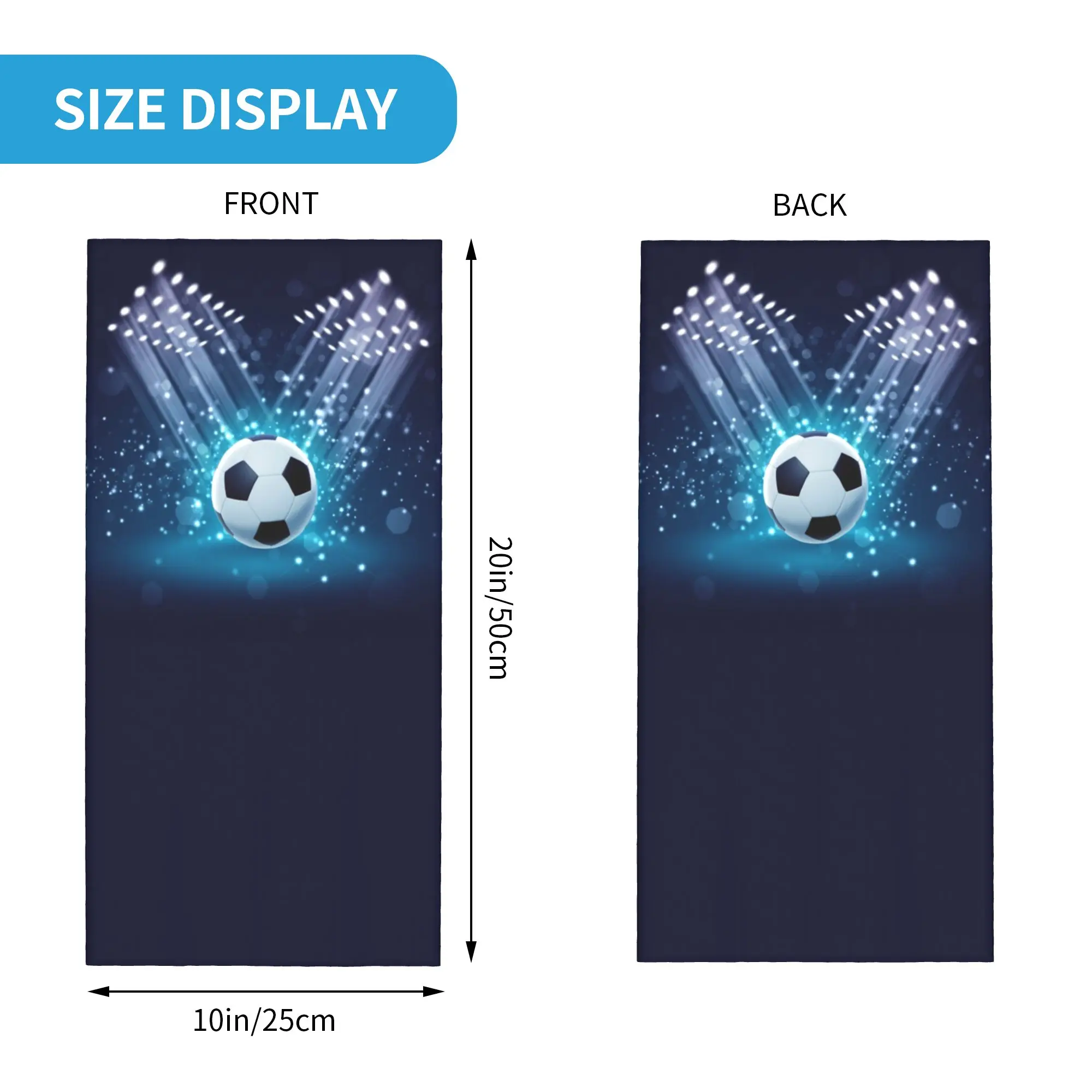 Custom Football Stadium Soccer Ball Pattern Bandana Winter Neck Warmer Women Windproof Wrap Face Scarf for Ski  Gaiter Headband