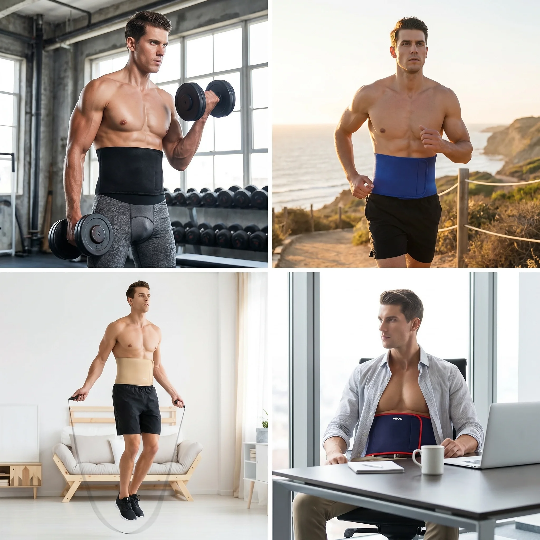VBOSI Back Support Lumbar Belt Adjustable Waist Brace Men Women Sciatica Relief Lower Back Pain Support for Office Working