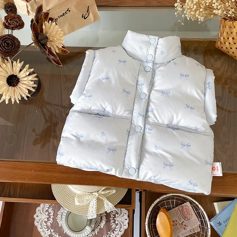 

Children 1-6Y Girls Vest 2025 Winter 90% White Duck Down Jacket Vest Turtleneck Kids Baby Girls Waistcoats Toddler Girls Vest