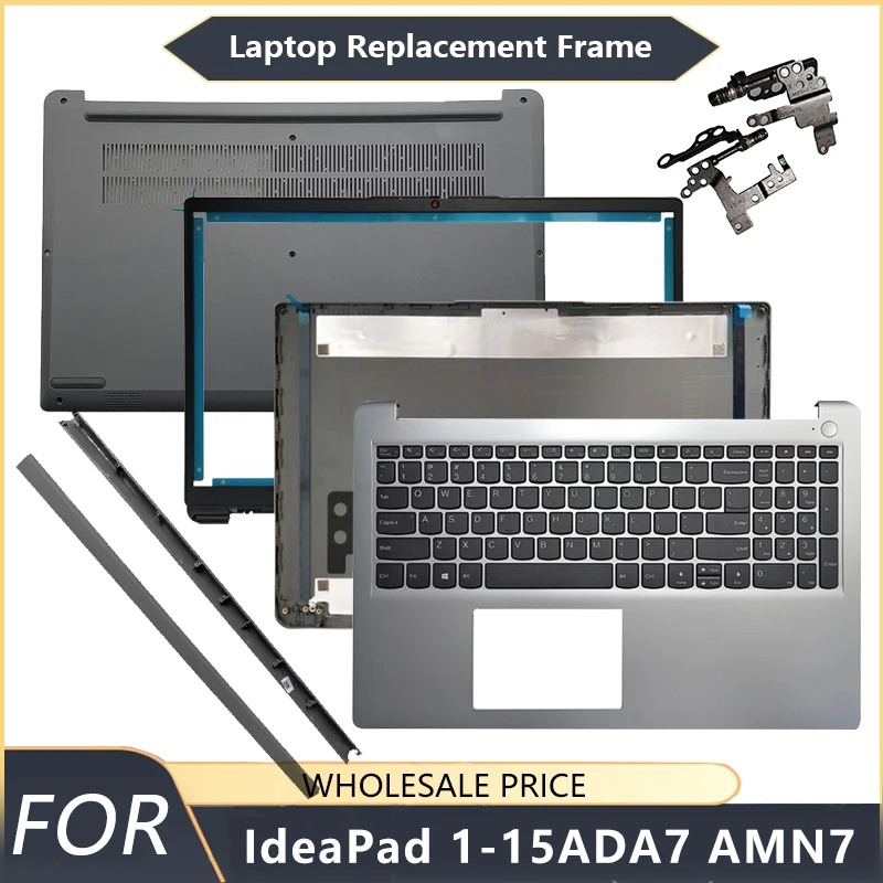 

Новинка для Lenovo IdeaPad 1-15ADA7 1 15AMN7, черная задняя крышка ЖК-дисплея для ноутбука, передняя панель, упор для рук, нижняя петля для клавиатуры