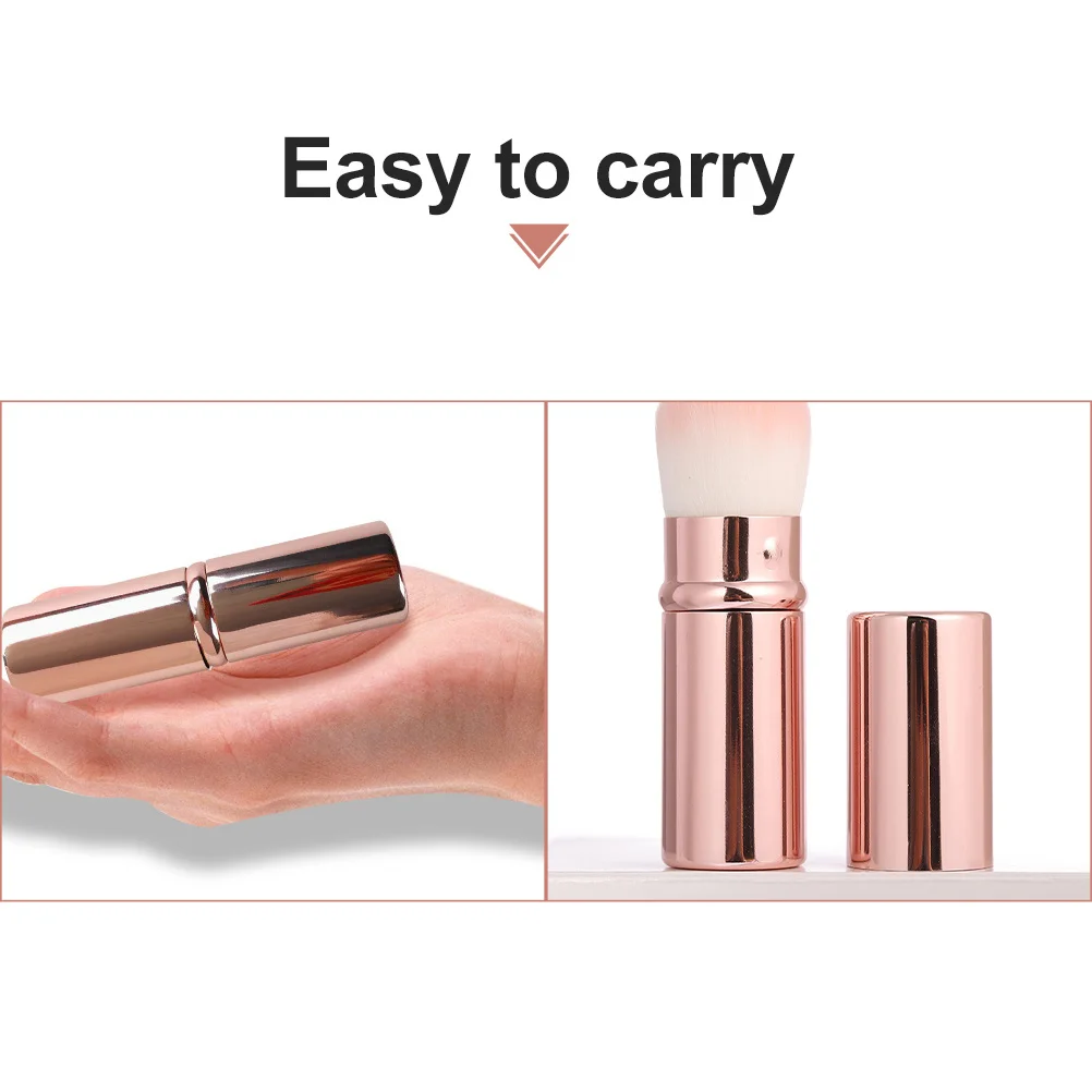 Pinceau de maquillage pour Blush, fond de teint synthétique, poudre, outil de mise en évidence du Contour, Portable, voyage, usage quotidien, cosmétiques, 1 pièce