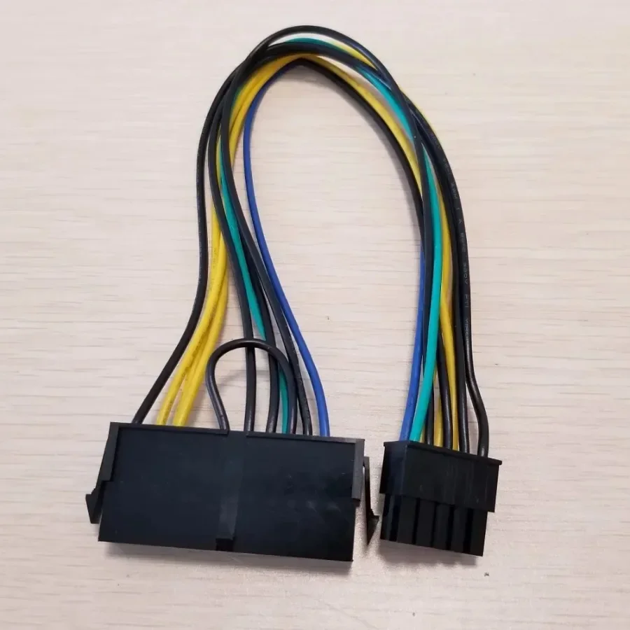 Cabo de Alimentação Cabo para Lenovo Motherboard, 24Pin para 10Pin, Adaptador Fêmea e Macho, 30cm, ATX, 18AWG