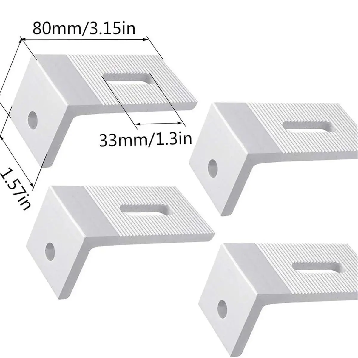 10pcs Solar Panel Mounting Brackets, 90 Degree L Brackets (for Flat Roof PV Module Installation)