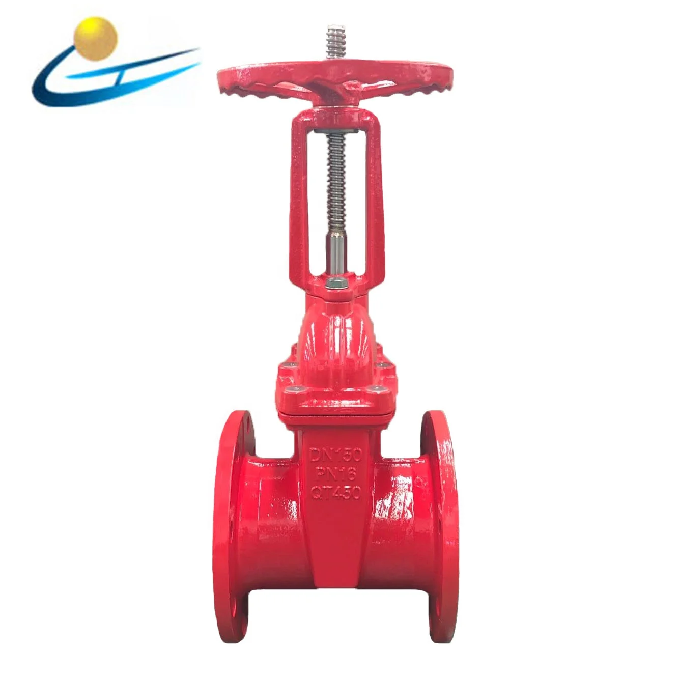 DN150 rising stem resilient seated flanged fire gate valve 6 inch os&y  