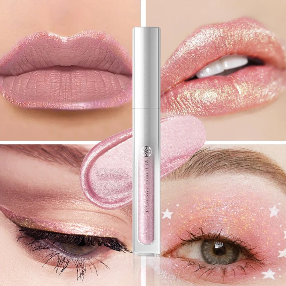 YOUNG VISION 8-Farben-Metallic-Lipgloss, matt, flüssig, wasserfest, übertragungsbeständig, langanhaltende Glanzkosmetik