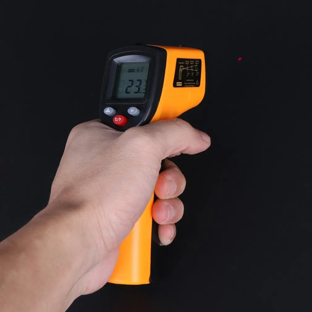 Handheld Non-Contact -50~380℃ Ir Infrared Thermometer Digital Lcd Laser Industrial Measurement Surface Temperature Meter