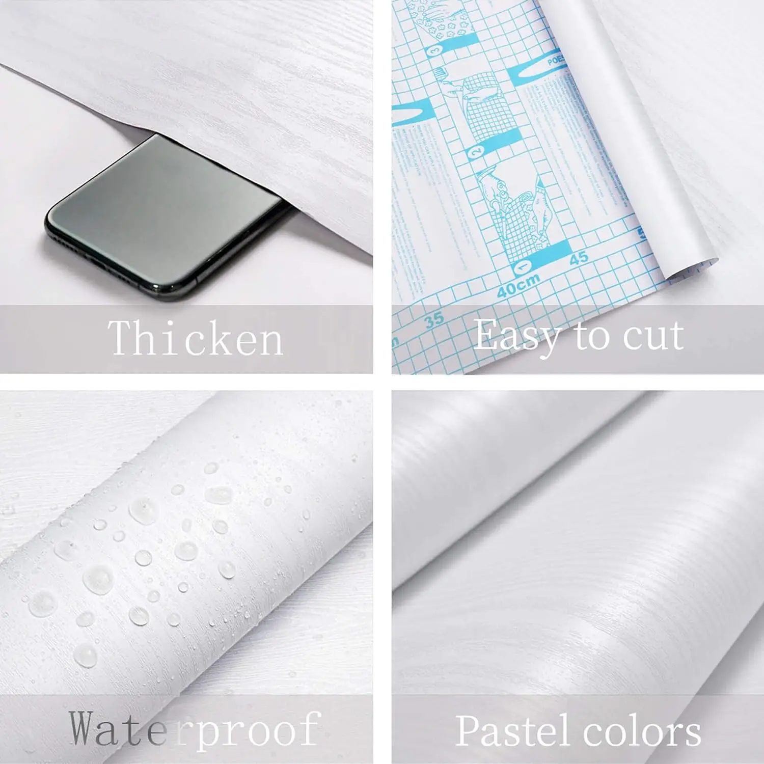 2/3/5M Classic Grain Sticker Self-adhesive High Quality Wallpaper Suitable for Kitchen Countertops Cabinet Table Wall Renovation