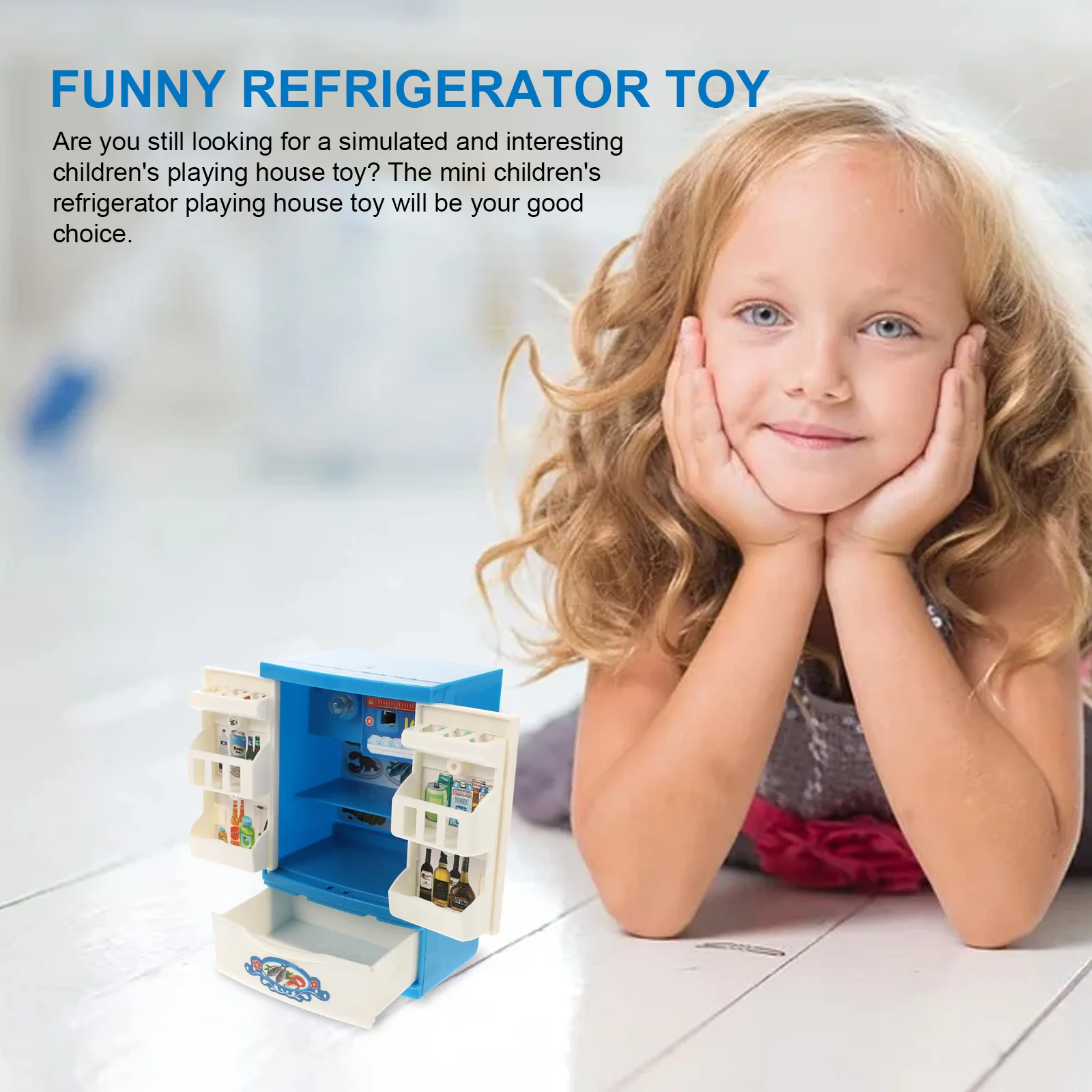 1pc Mini Fridge For Kids Creative Simulation Refrigerator Plaything Educational Children Play Supply Miniature Furniture