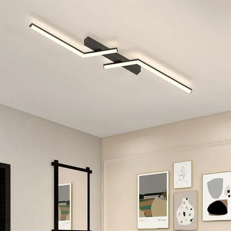 

Long Aisle Light Modern Minimalist Led Ceiling Lamp Nordic Balcony Porch Bedroom Entrance Light Black Gold Office Lighting