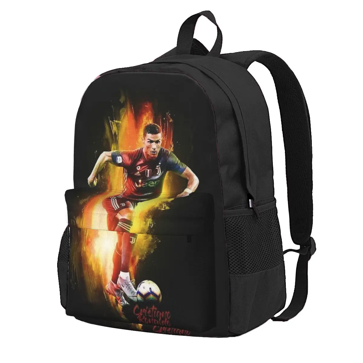 

Ronaldo Wallpaper Student Backpack School Bag Hiking Travel Daypack for Boys Girls Fashion Bookbag Shoulder Bags