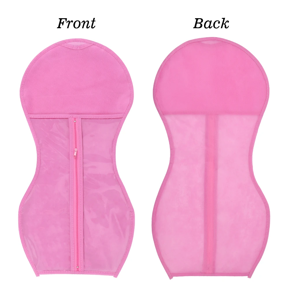 Wig Storage Bags With Hanger, 5Pcs Portable Wig Bag, Hair Extension Holder, Black Hair Extension Storage For Multiple Wigs