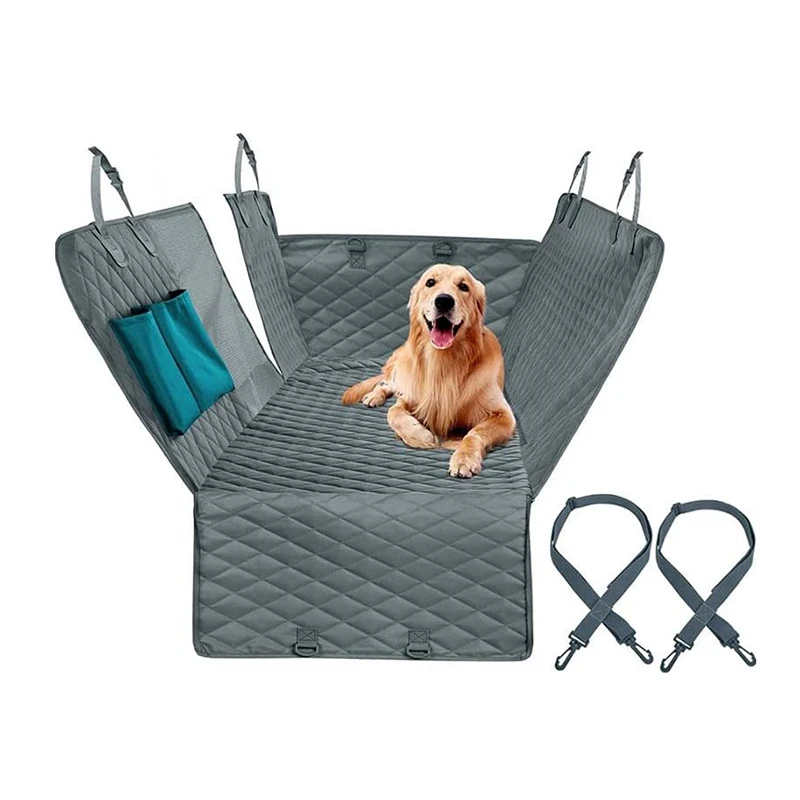 Almohadilla de asiento de Mascota de coche, cojín de asiento trasero de coche de doble cremallera, impermeable, resistente a la suciedad, adecuado para múltiples modelos, Color sólido, 143x153CM