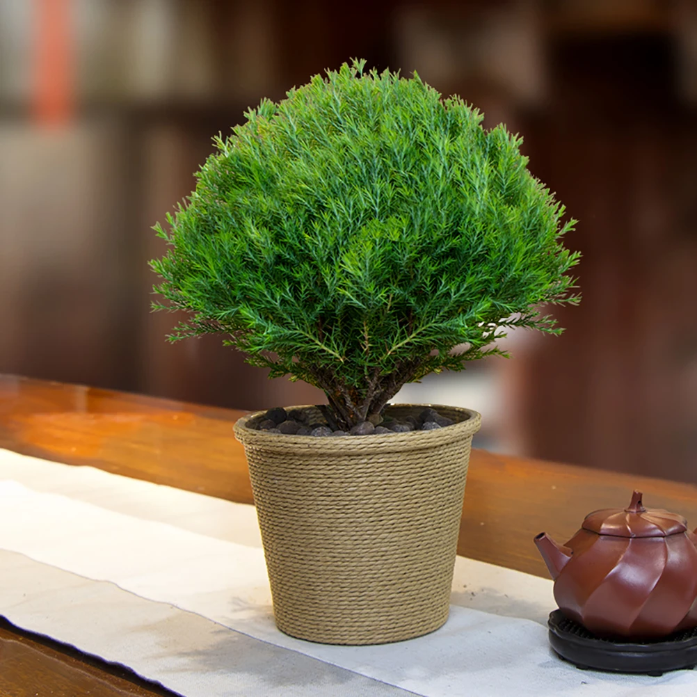 

Straw Flowerpot Straw Flowerpot Basket Vase Storage Basket Flower Vase Planter Home Decor Seaweed Material Durable