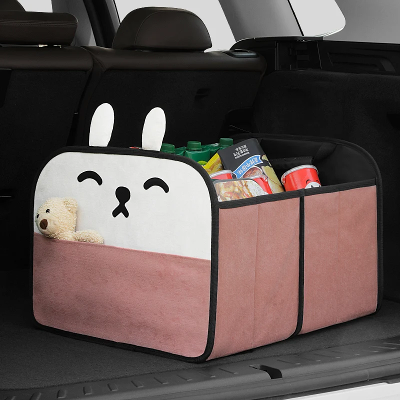 Storage box Car trunk foldable car organizer Large capacity car storage box Cartoon interior decoration