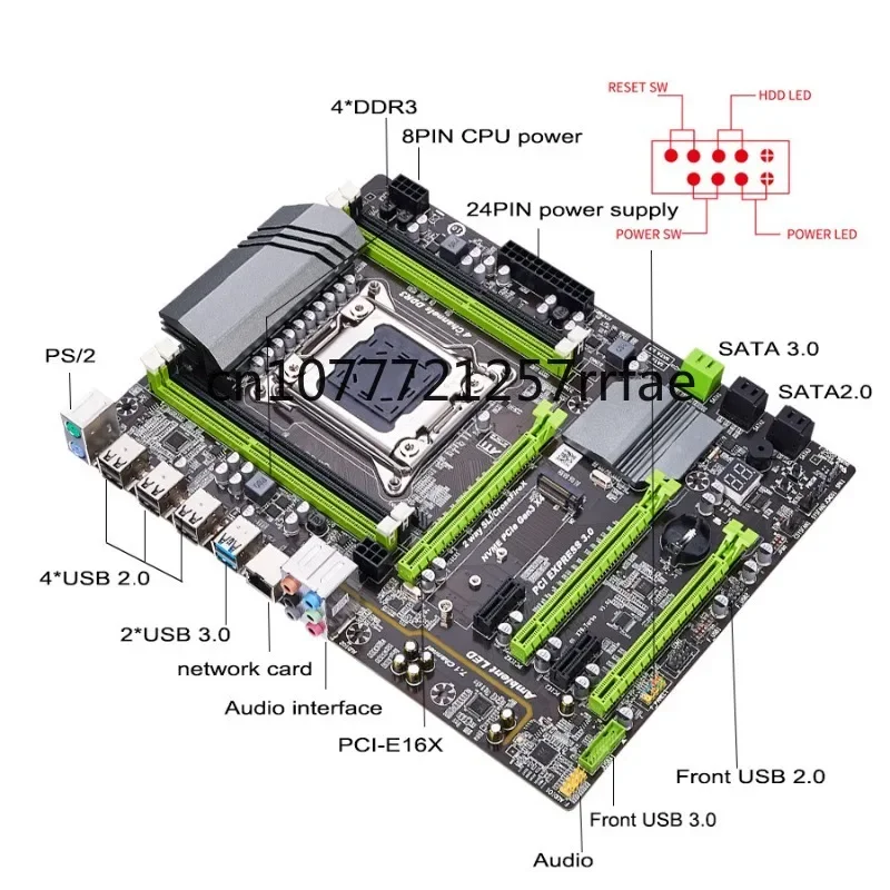 X79turbo Computer Motherboard DDR3 Memory E5 Xeon LGA-2011CPU Support M.2 NVMe Protocol