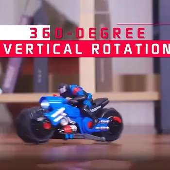 Moto électrique télécommandée 3D acrobatique à l'échelle 1:10, voiture télécommandée, course de drift, jouet pour enfants 10 best sales Moto radiocommandée - №6