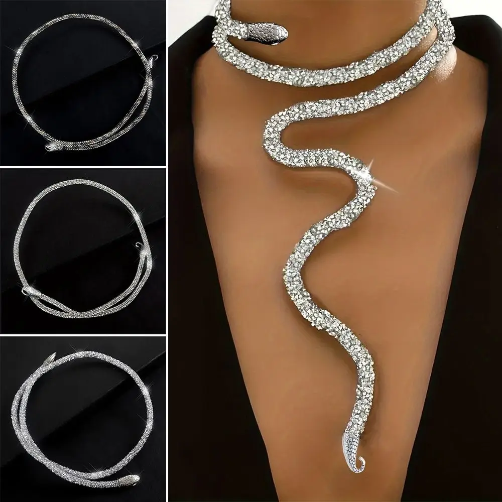 جديد سبيكة انحناء الأفعى قلادة الملتوية الفضة اللون مرنة المختنق مجوهرات اكسسوارات سوار فاسق