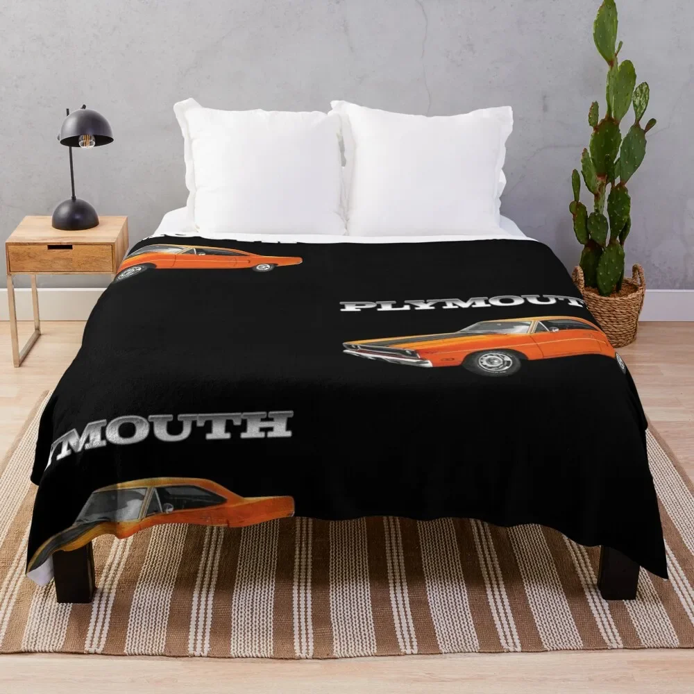 

1970 Plymouth Road Runner Orange Classic Guys Throw Blanket blankets and throws Thins Blankets For Sofas Furrys Blankets