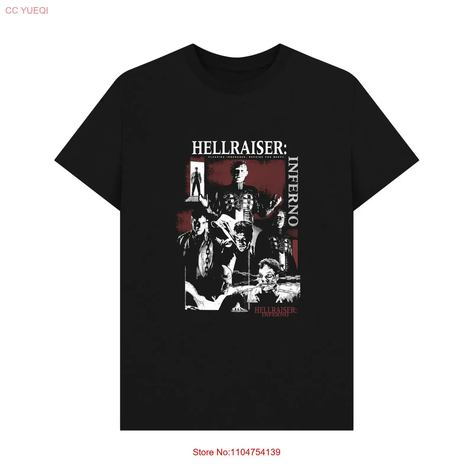 PREMIUM OFFICIAL Hellraiser Black Inferno Beg For Mercy T Shirt vintage Washed designer clothes Casual Top For Everyday Wear