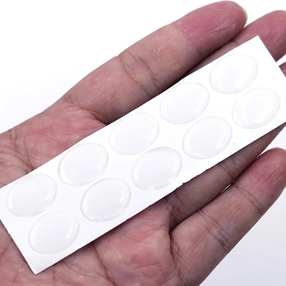 

20Pcs Epoxy Dome Resin Stickers Cabochons Clear Oval 18x13mm(3/4"x1/2")