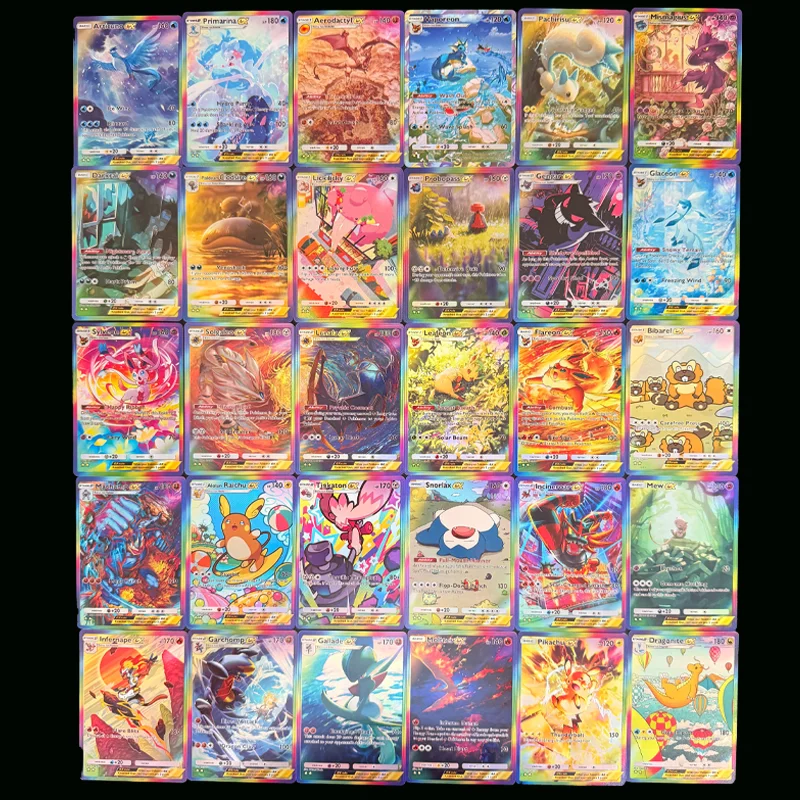 Diy 35 Style PKM TCG Pocket Incineroar Gengar Gallade Flareon Mew Raichu Snorlax Garchomp Articuno Ex Collection Flash Card