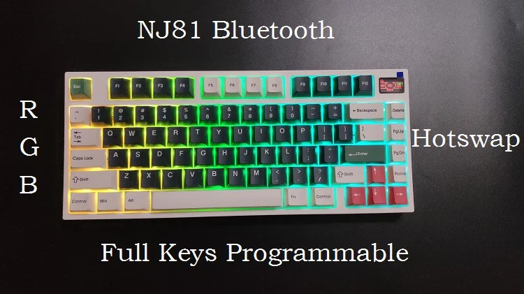 Fast Gaming Low Latancy 3 Modes RGB Hotswap 80 Keys Bluetooth Mechanical Keyboard Kit Custom Brass Plate TFT Screen Keydous