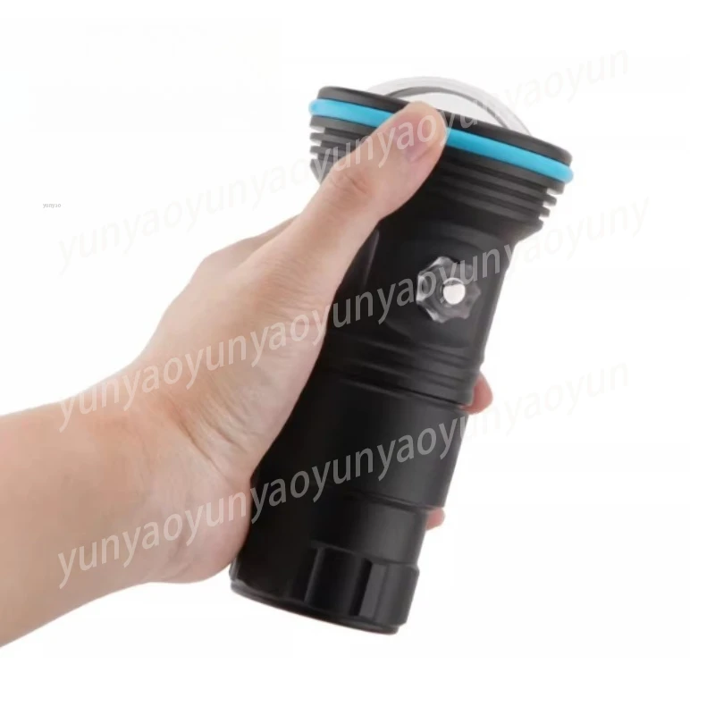 M8000 8000LM Underwater Video Light, Wide Angle Dome Cover High CRI Diving Photography Flash Light
