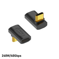 240W USB C Extender Adapter 90/180 Degree Type C Male to Female Extender OTG 40Gbps Fast Data Adapter Converter Charging Adapter