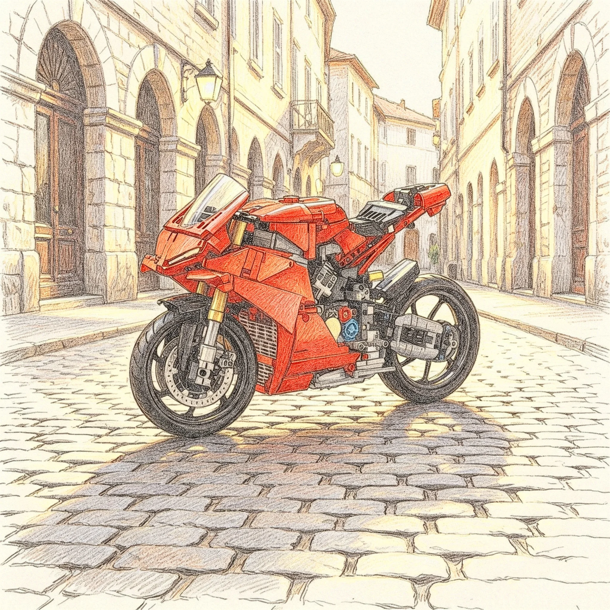 

2026 fresh red racing motorcycle decoration detailed mechanical assembly home decoration desktop display men and women holiday g
