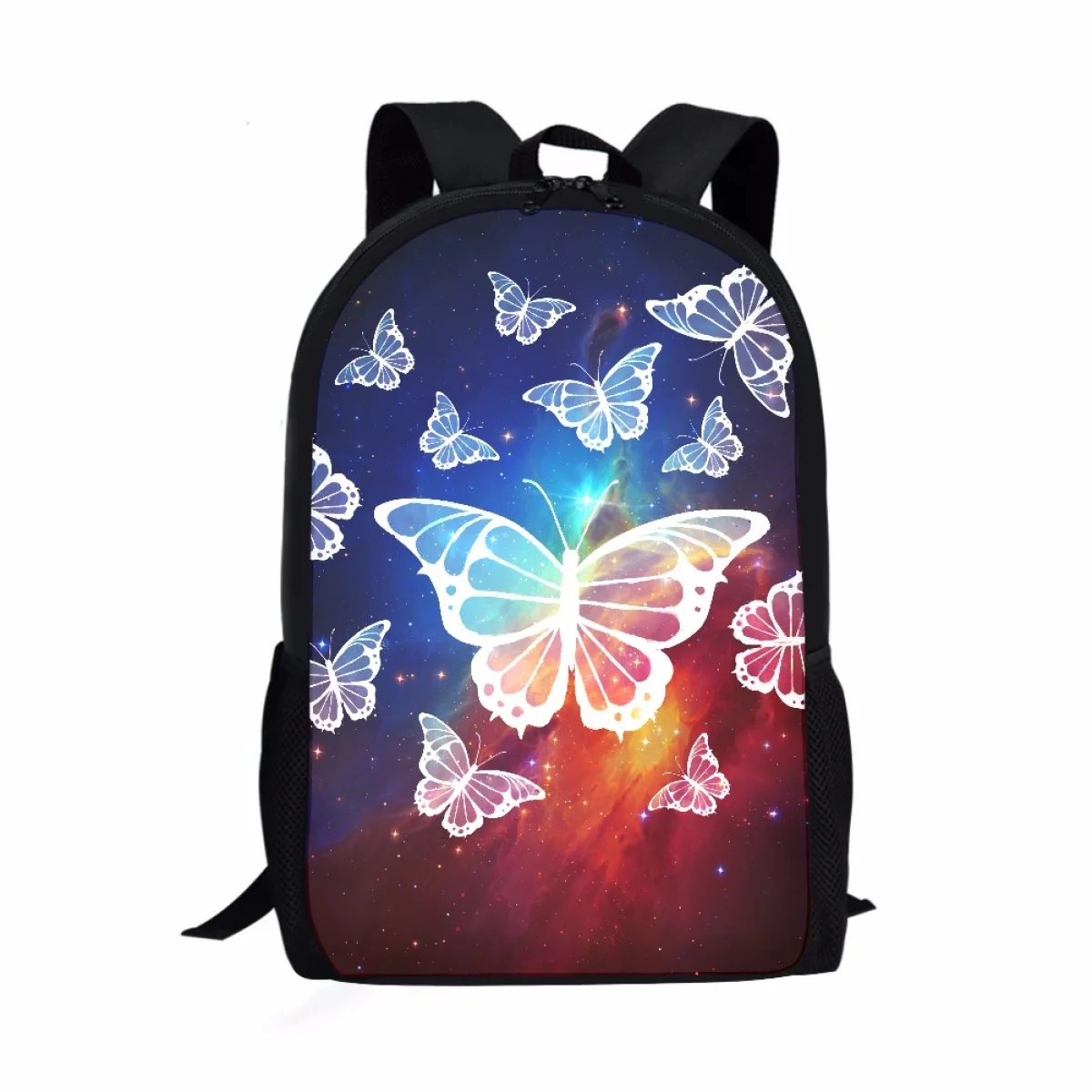 Mochila con estampado de mariposa para mujer, bolso Escolar de gran capacidad para ordenador portátil de 16 pulgadas, con patrón personalizado