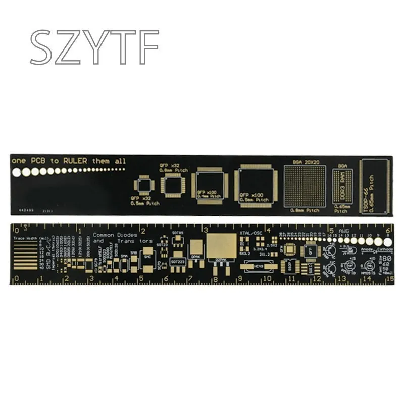 5 Type 9CM 15CM 20CM 25CM 30CM PCB Ruler Multi-functional Measuring Tool Resistor Capacitor Chip IC SMD Diode Transistor