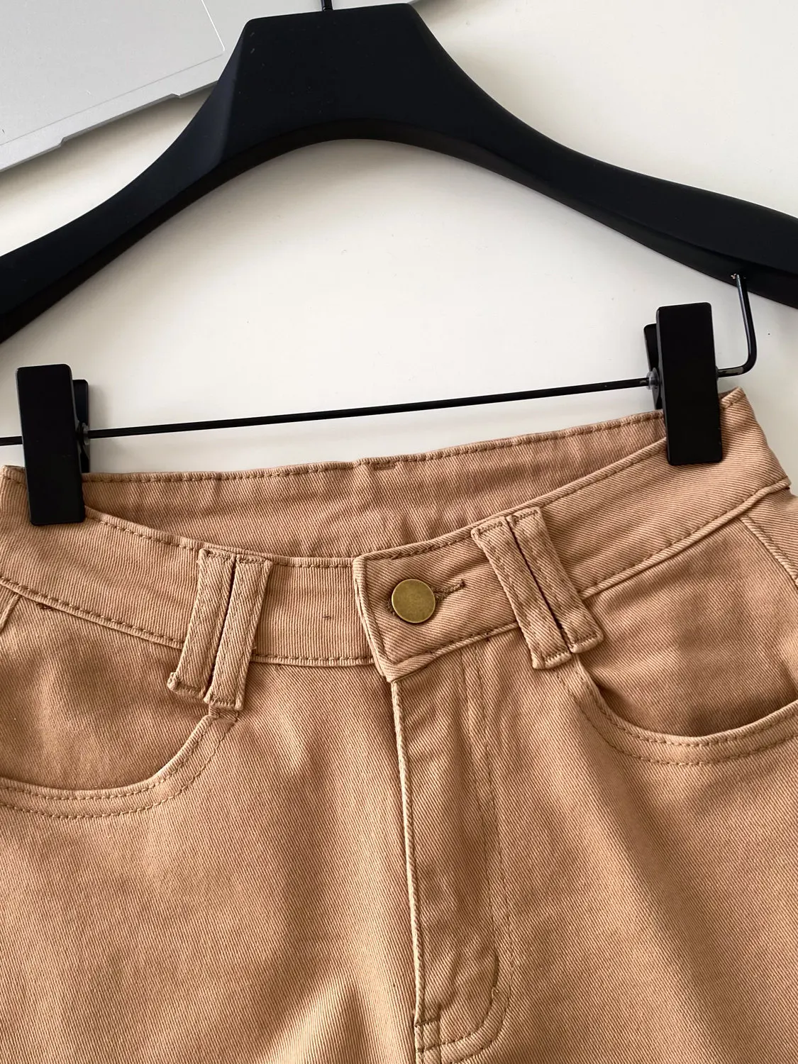 Women's Khaki Denim Shorts Y2k Gyaru Vintage Fashion High Waist Wide Leg Cowboy Short Pants A-Line Hot Shorts for Women Summer