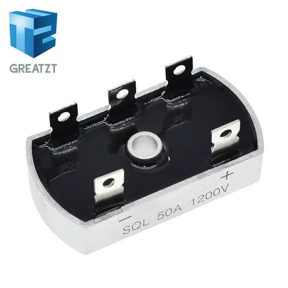 GREATZT 50A 1200V Aluminum Metal Case 3 Phase Diode Bridge Rectifier 50Amp SQL50A Module